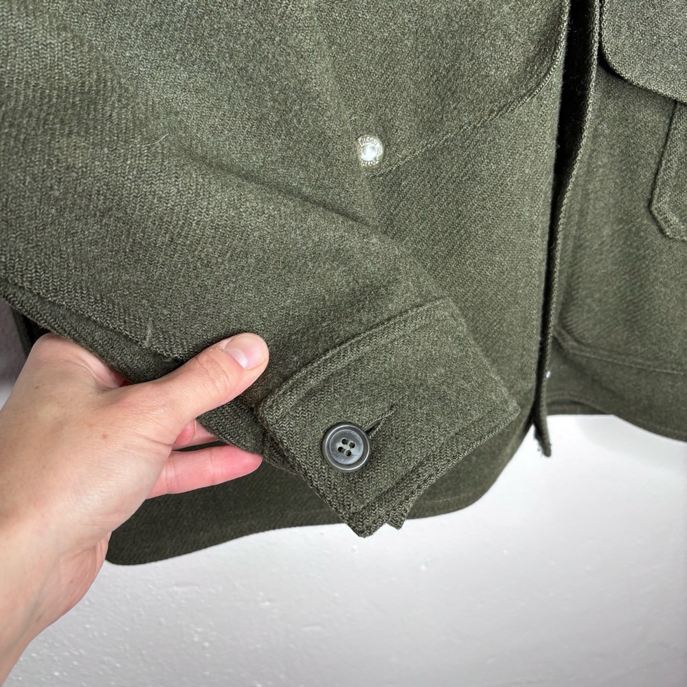 Vintage 60s-70s Filson Wool Mackinaw Cruiser Jacket Green Size Large - Picture 13 of 16
